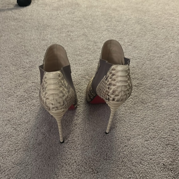 Christian Louboutin python slip on booties - Picture 4 of 5